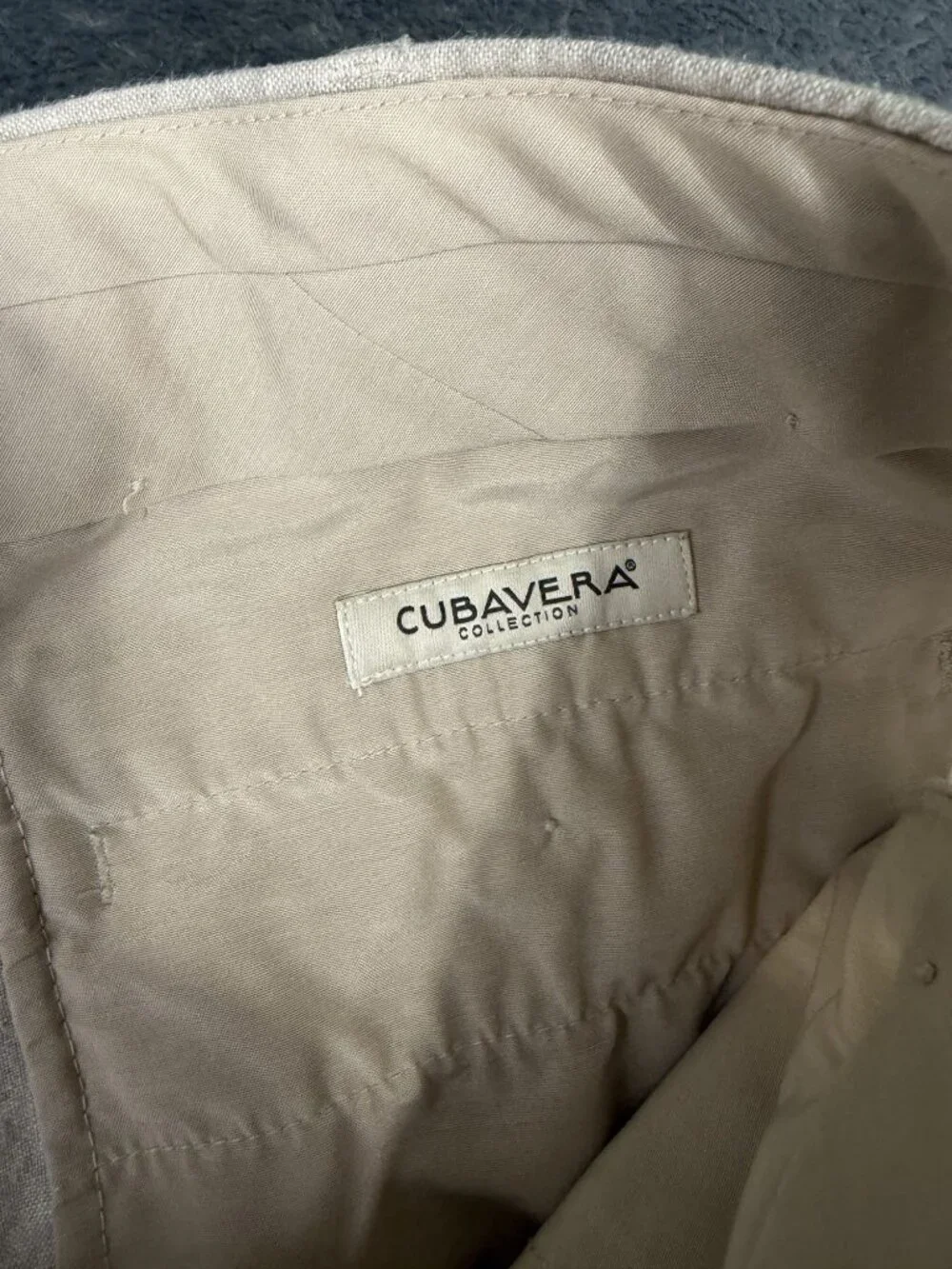 Cubavera Mens Beige Flat Front Slacks 36x32